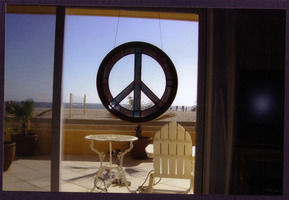 Peace sign in beachfront home in Hermosa Beach